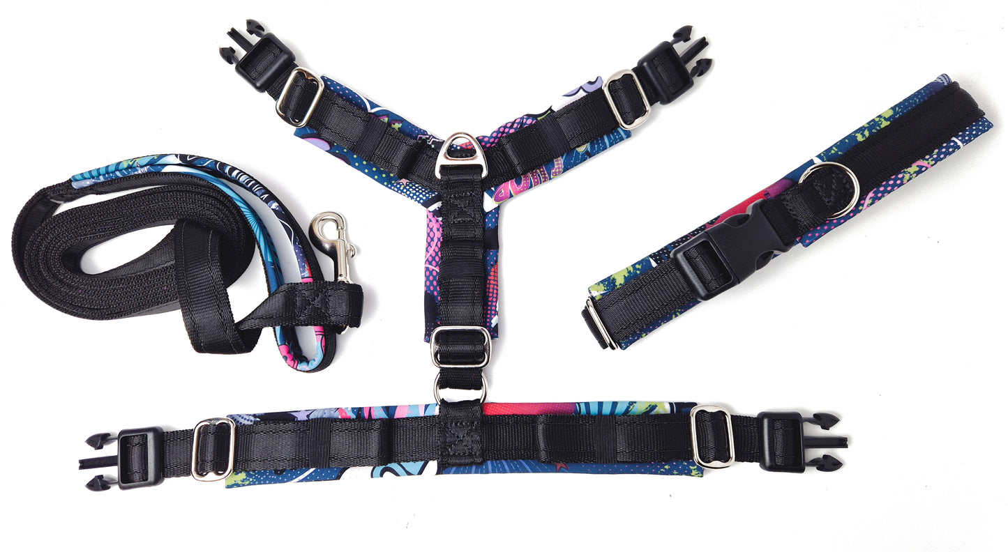 Escape Proof Adjustable Houdini Harness - Softshell Lined