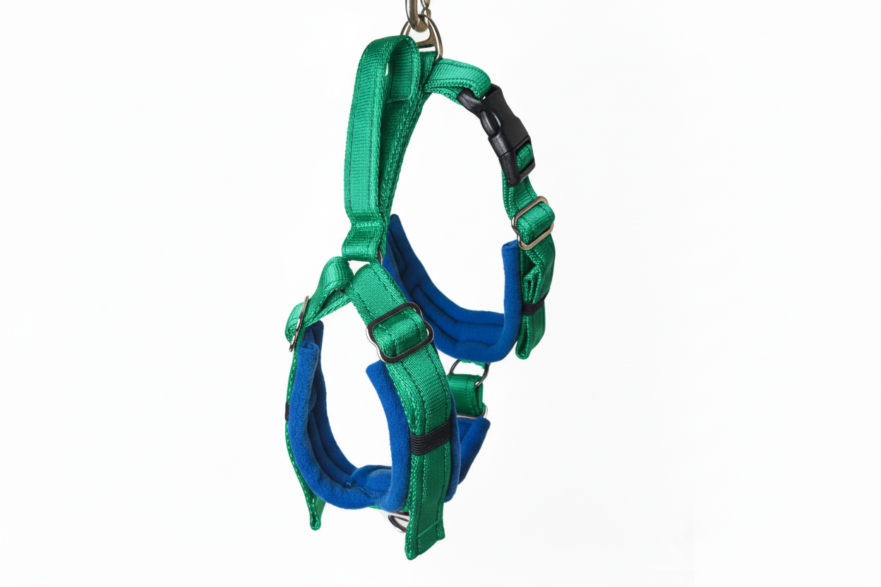 Emerald Green Adjustable Vari-Fit Harness - Fleece Lined