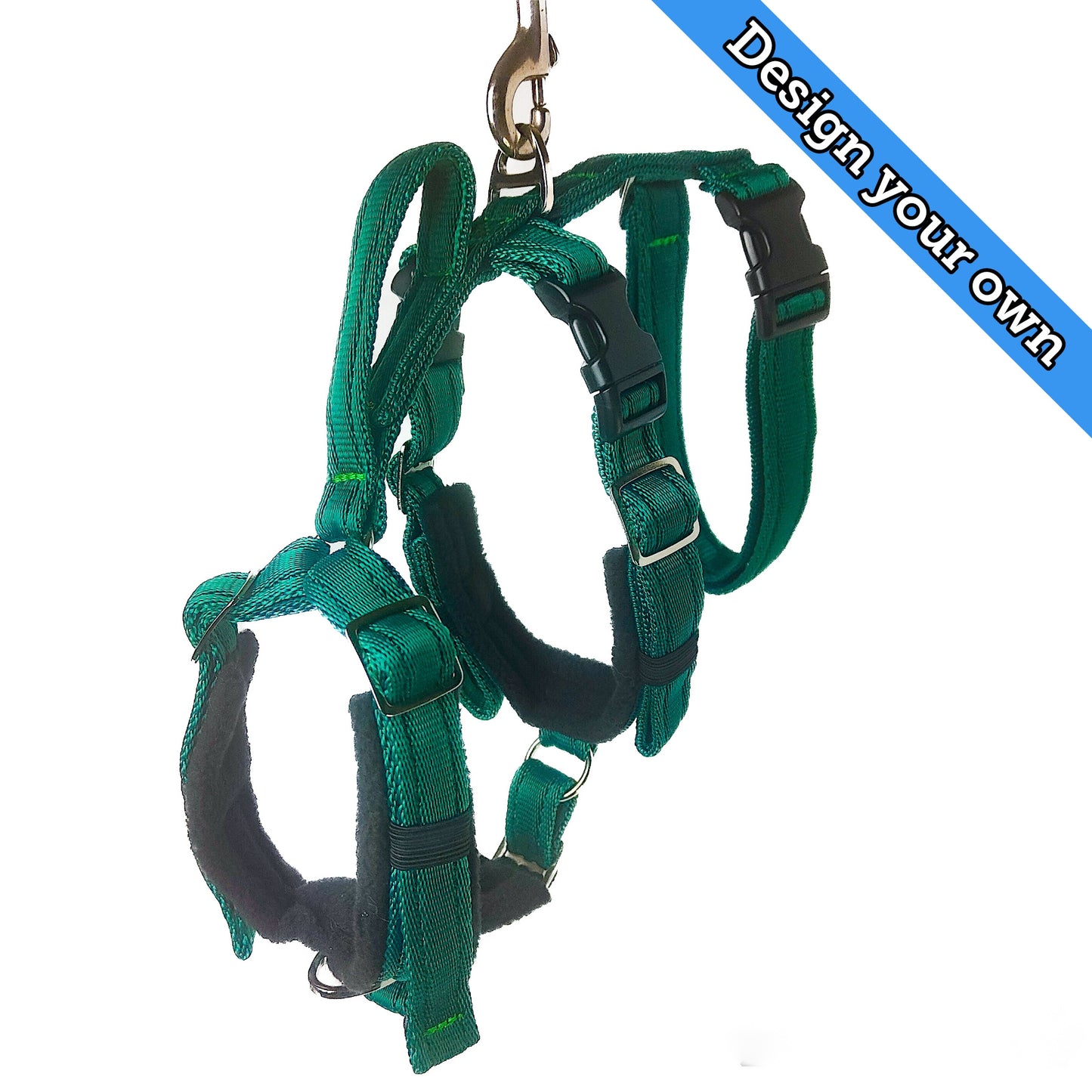 Escape Proof Adjustable Houdini Harness - Fleece Lined