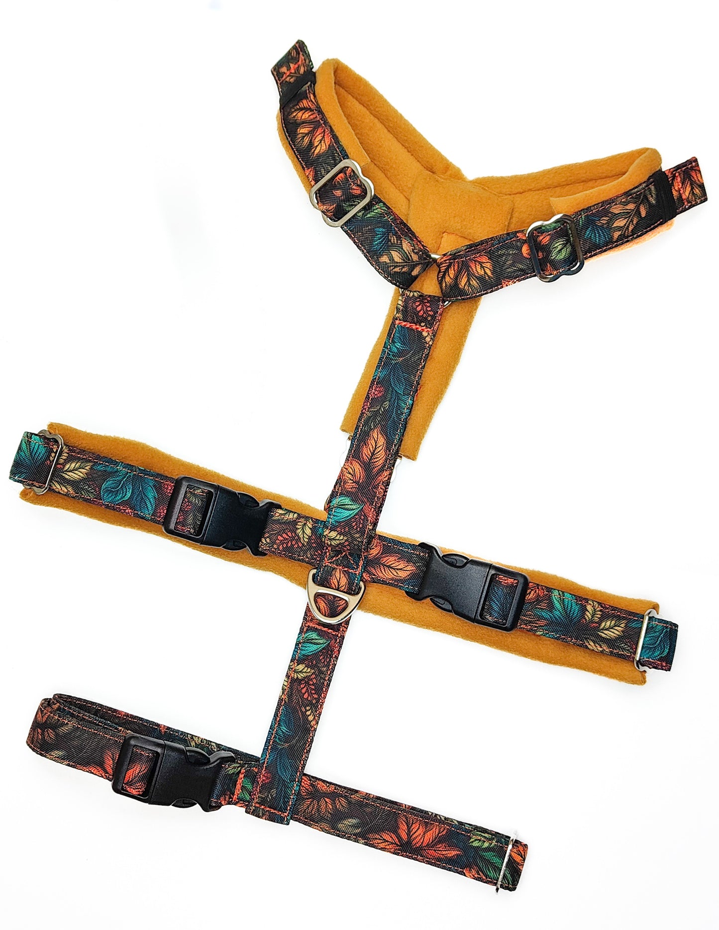 Patterned adjustable escape padded proof dog harness
