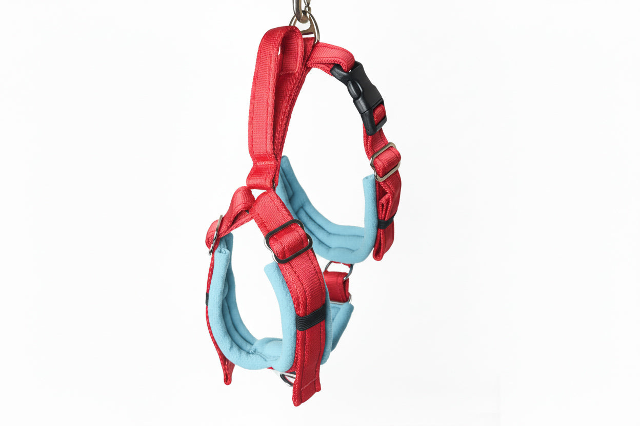 Red Adjustable Vari-Fit Harness - Fleece Lined