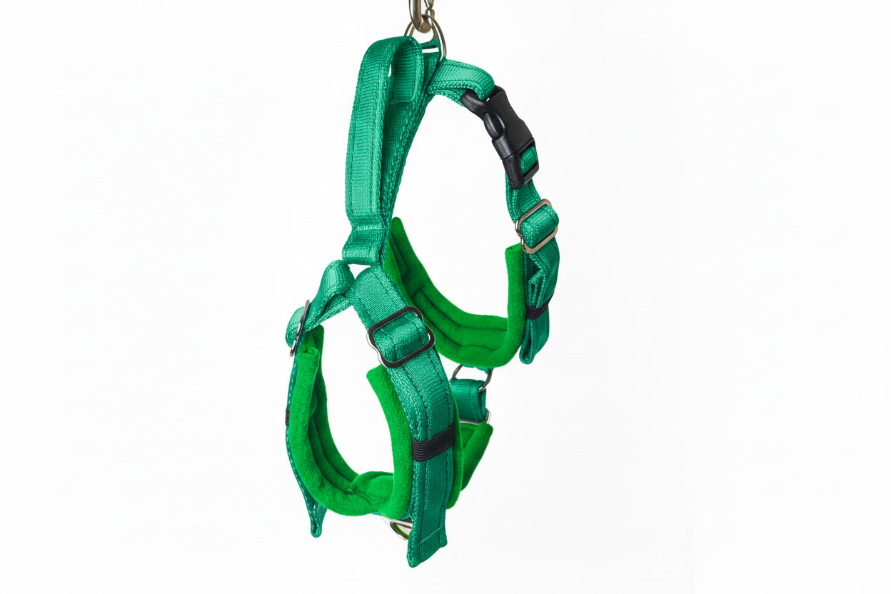 Emerald Green Adjustable Vari-Fit Harness - Fleece Lined