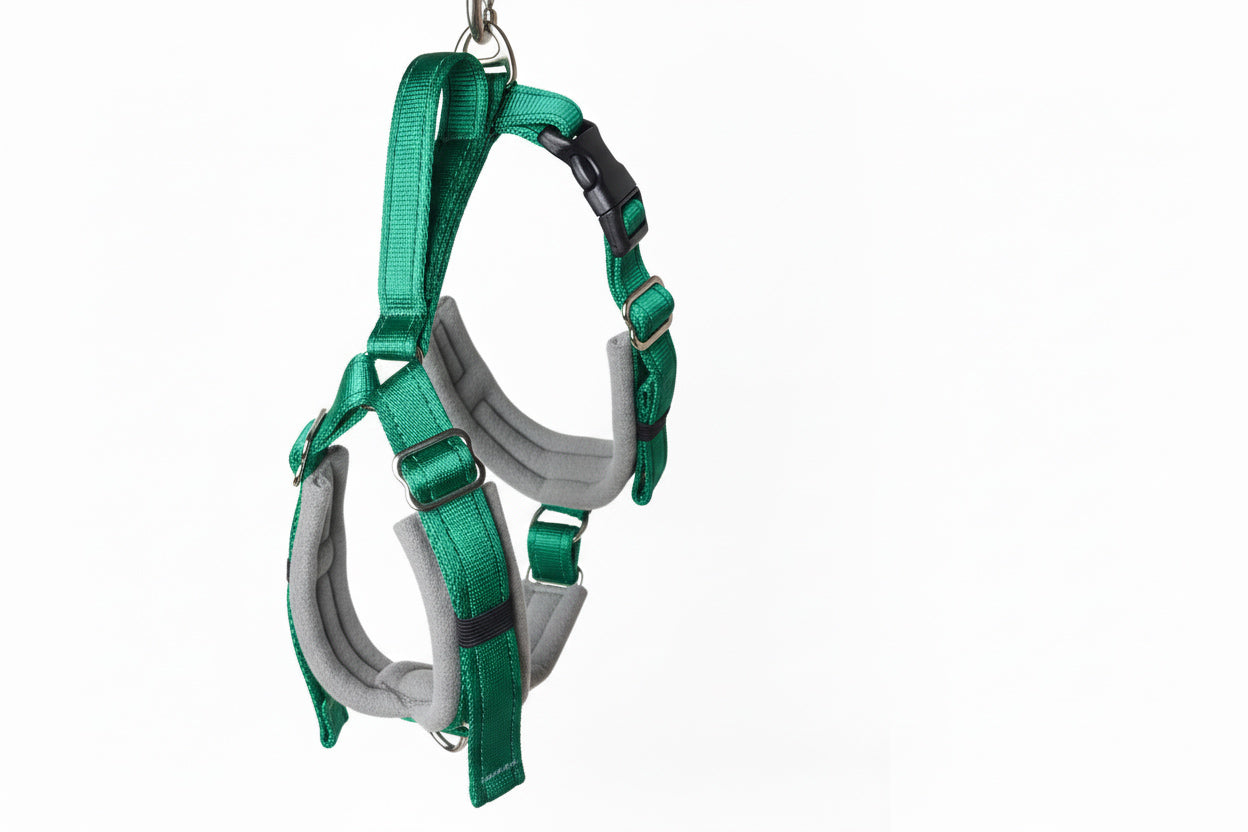 Emerald Green Adjustable Vari-Fit Harness - Fleece Lined