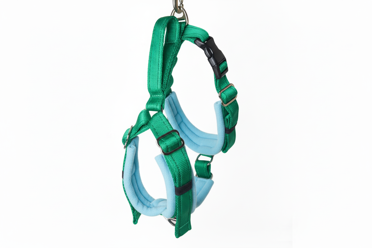 Emerald Green Adjustable Vari-Fit Harness - Fleece Lined