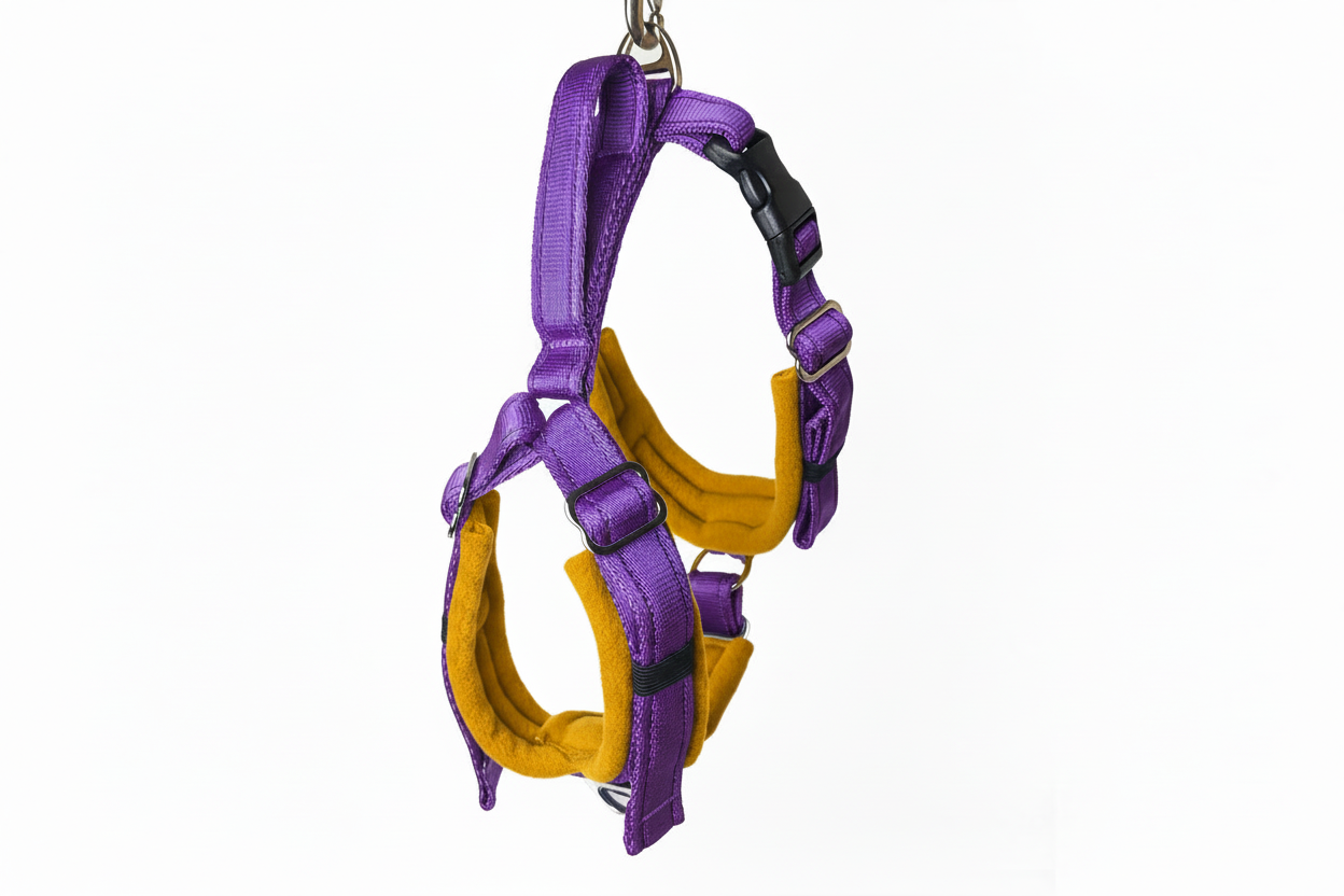 Purple Adjustable Vari-Fit Harness - Fleece Lined