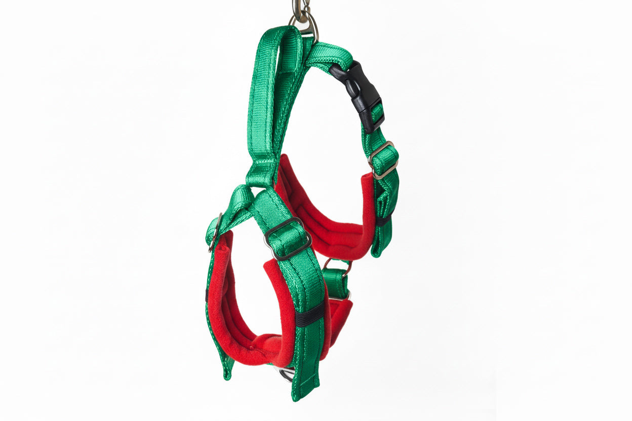 Emerald Green Adjustable Vari-Fit Harness - Fleece Lined