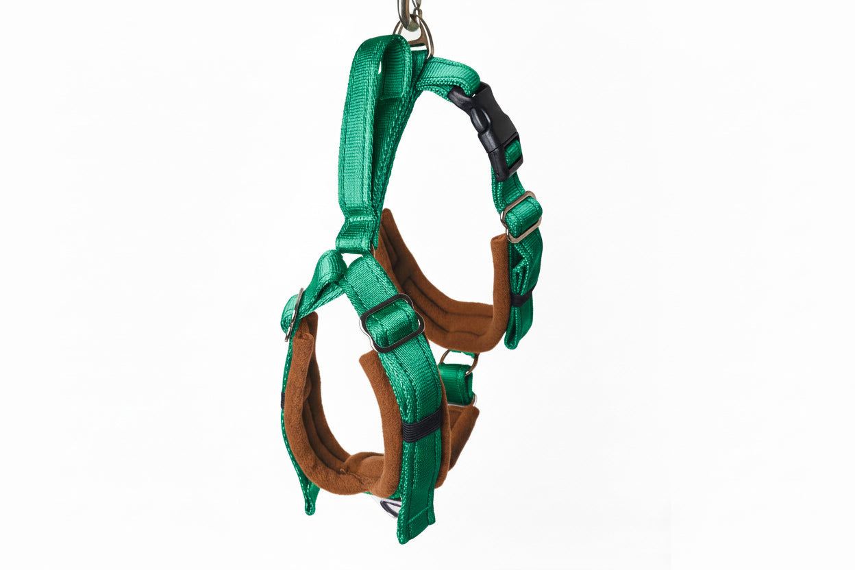 Emerald Green Adjustable Vari-Fit Harness - Fleece Lined