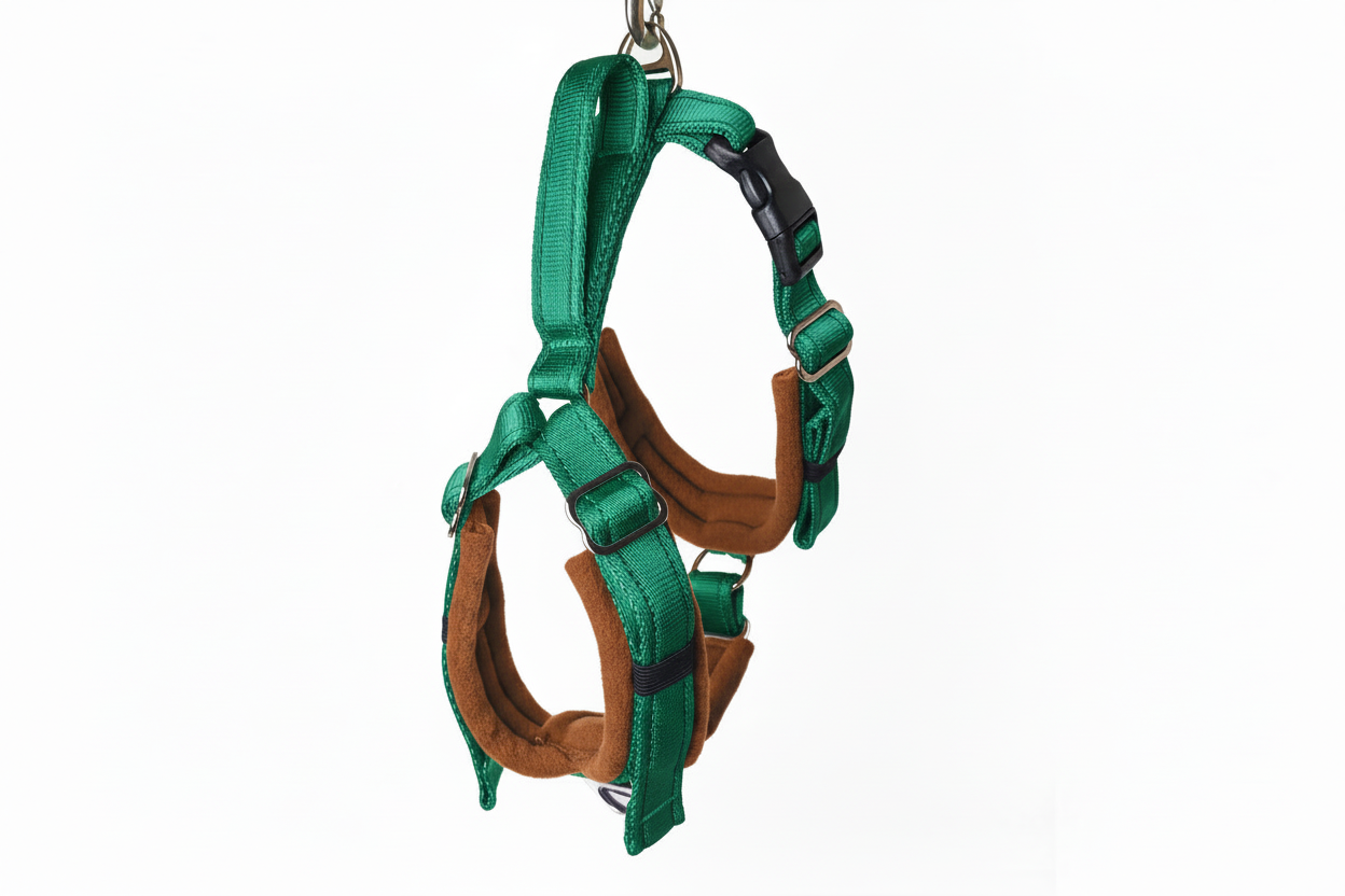 Emerald Green Adjustable Vari-Fit Harness - Fleece Lined