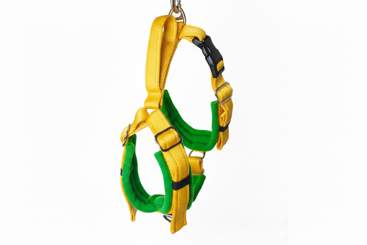 Yellow Adjustable Vari-Fit Harness - Fleece Lined