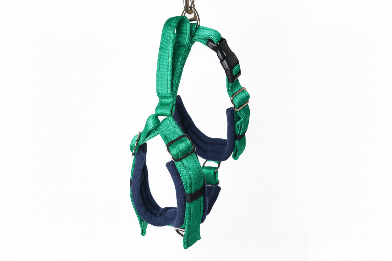 Emerald Green Adjustable Vari-Fit Harness - Fleece Lined