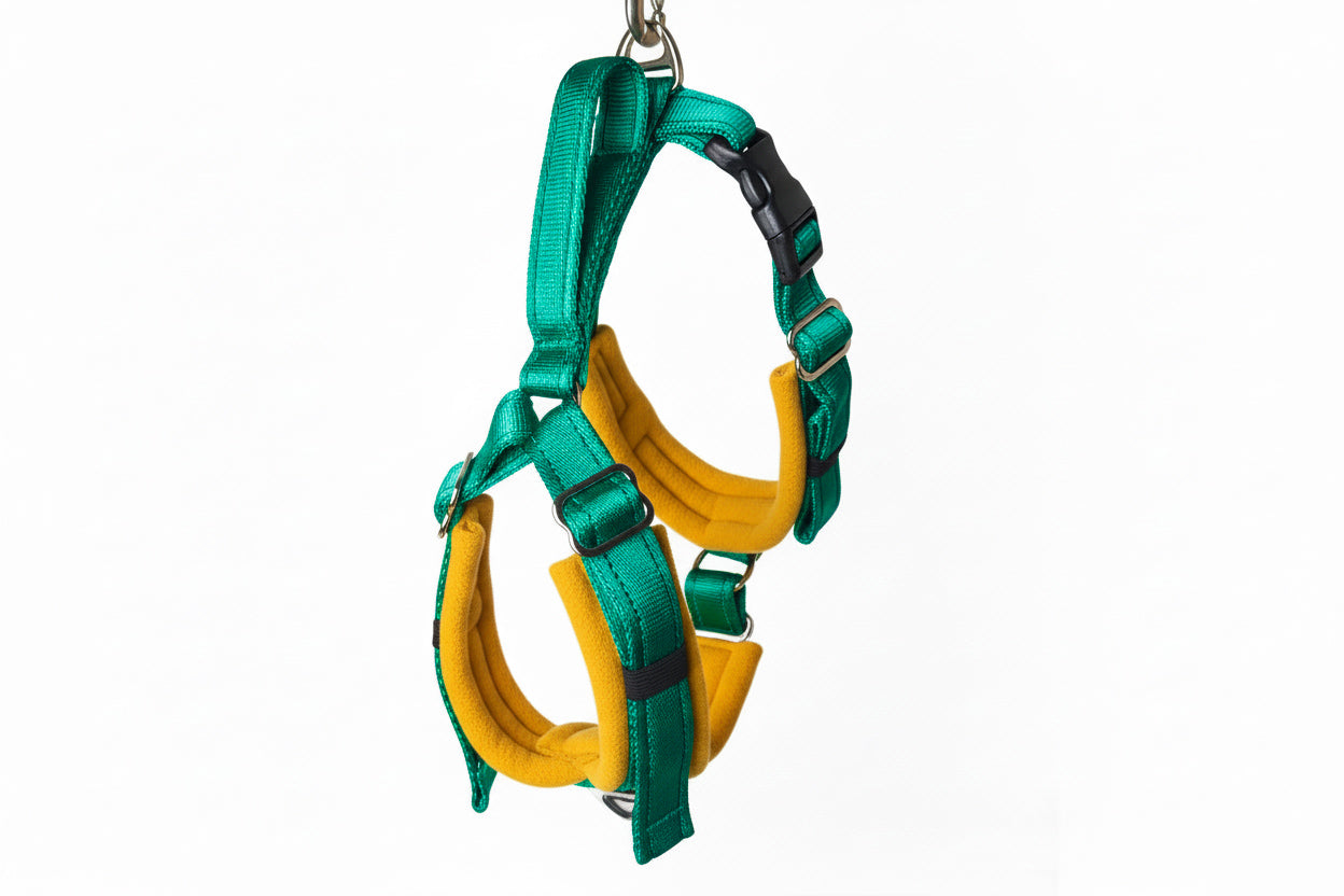 Emerald Green Adjustable Vari-Fit Harness - Fleece Lined