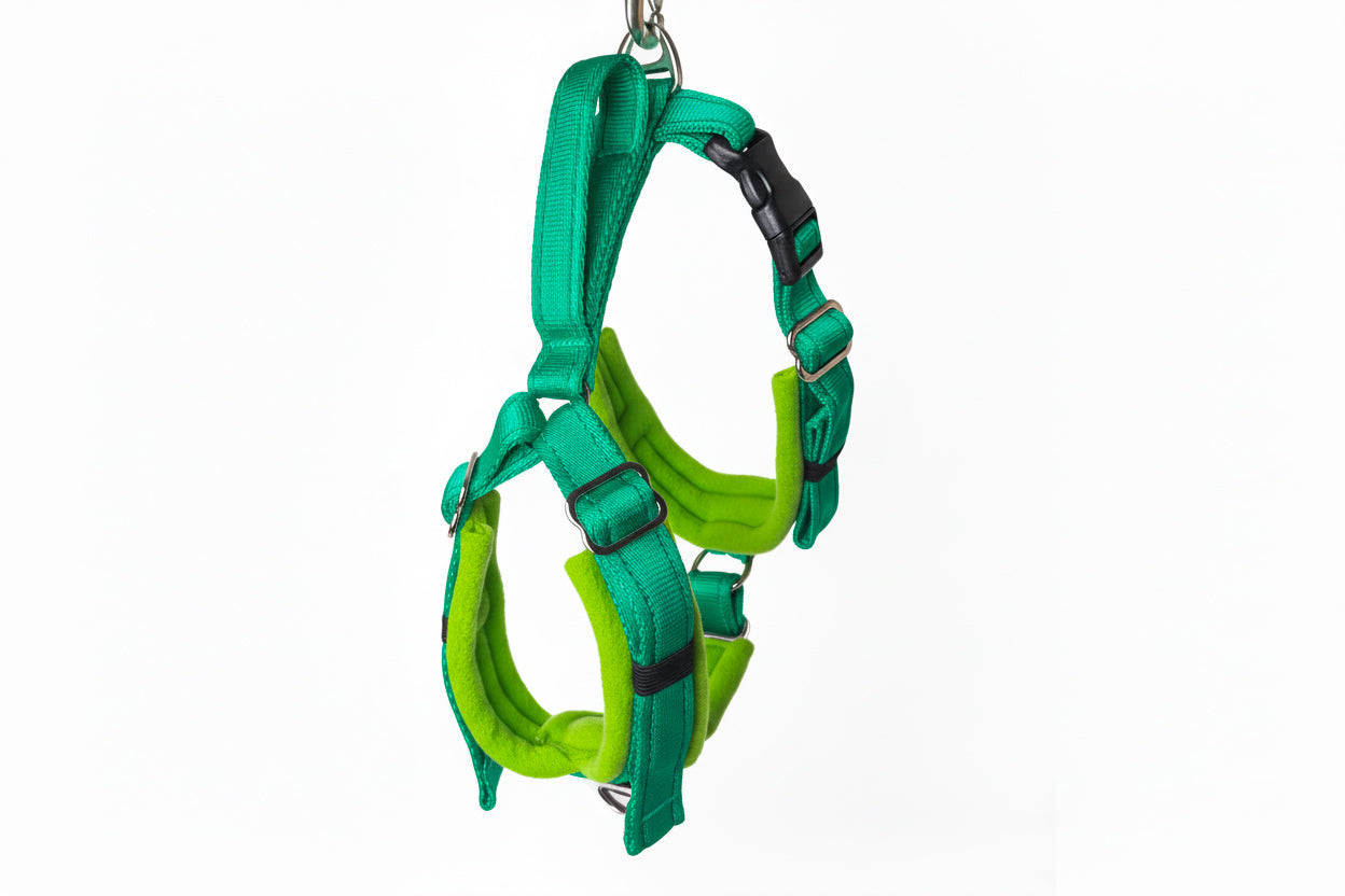 Emerald Green Adjustable Vari-Fit Harness - Fleece Lined