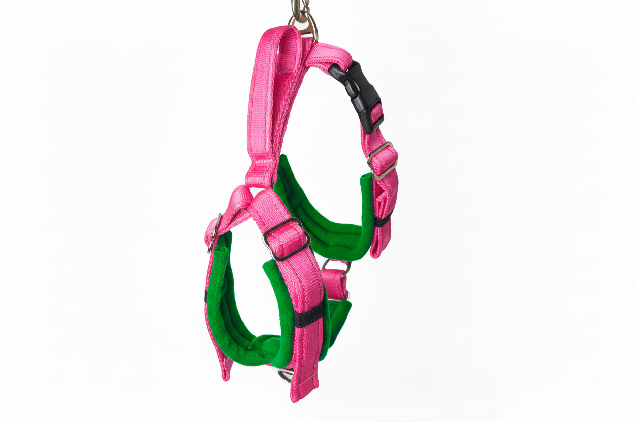 Hot Pink Adjustable Vari-Fit Harness - Fleece Lined