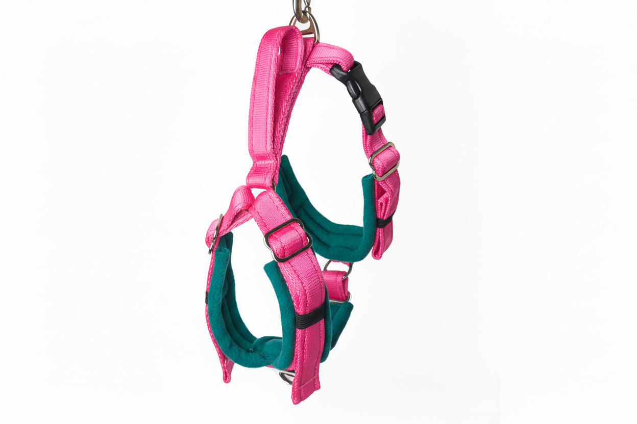 Hot Pink Adjustable Vari-Fit Harness - Fleece Lined