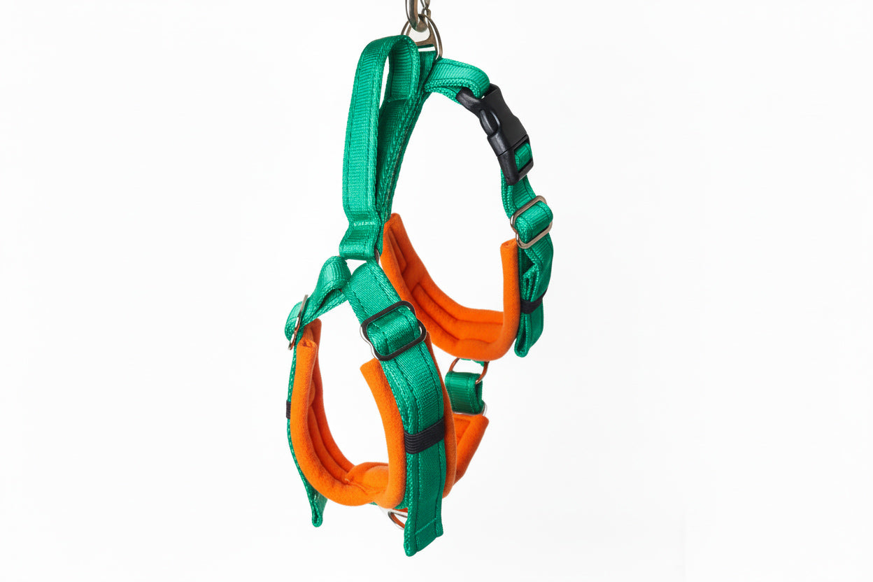 Emerald Green Adjustable Vari-Fit Harness - Fleece Lined