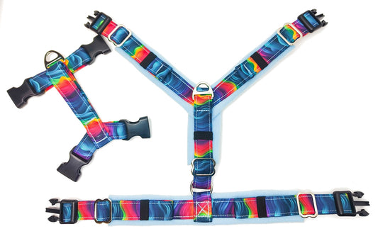Rainbow Waves Dog Harness