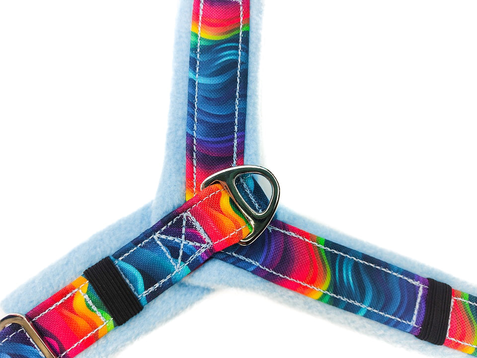 Rainbow Waves Dog Harness