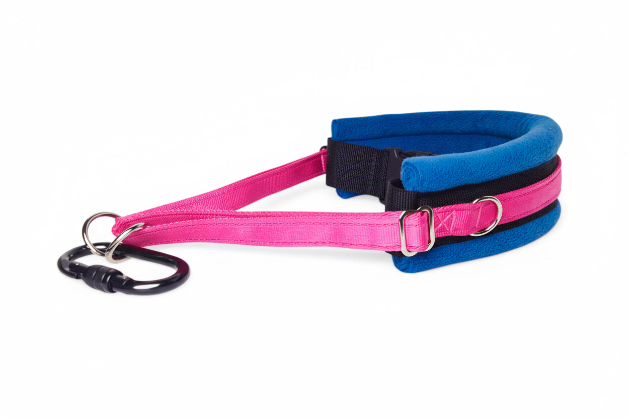 Hands Free Dog Walking Belt - Hot Pink Webbing
