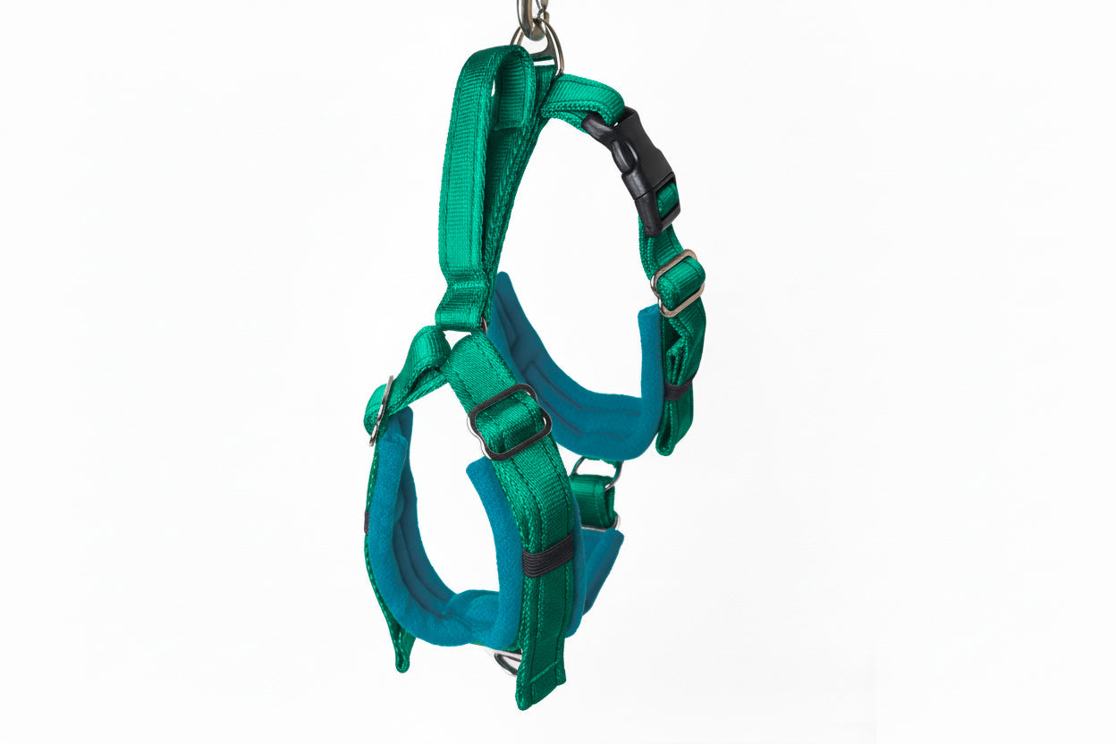 Emerald Green Adjustable Vari-Fit Harness - Fleece Lined