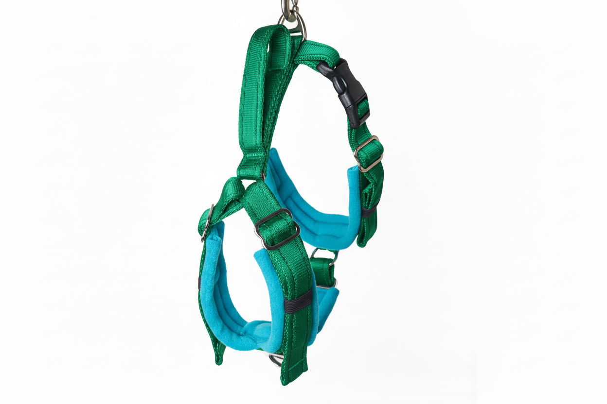 Emerald Green Adjustable Vari-Fit Harness - Fleece Lined