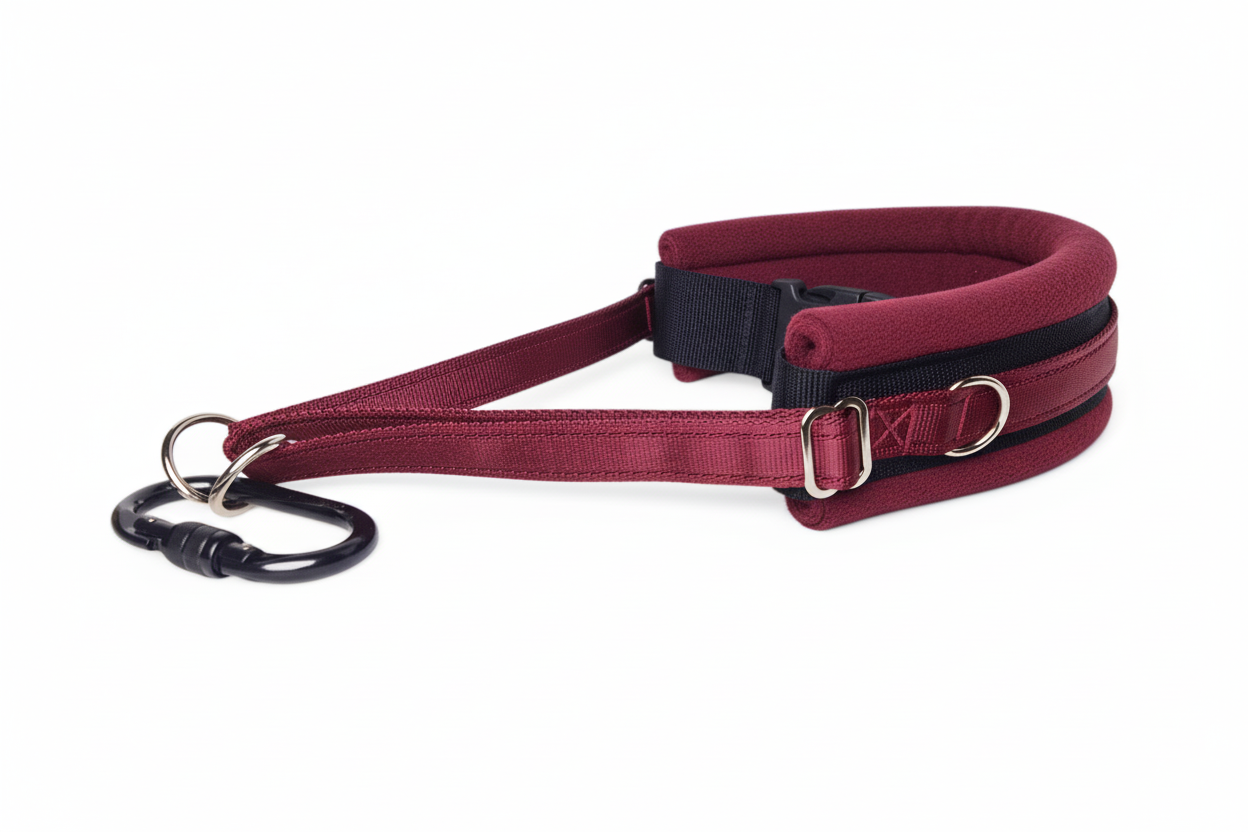 All burgundy collar