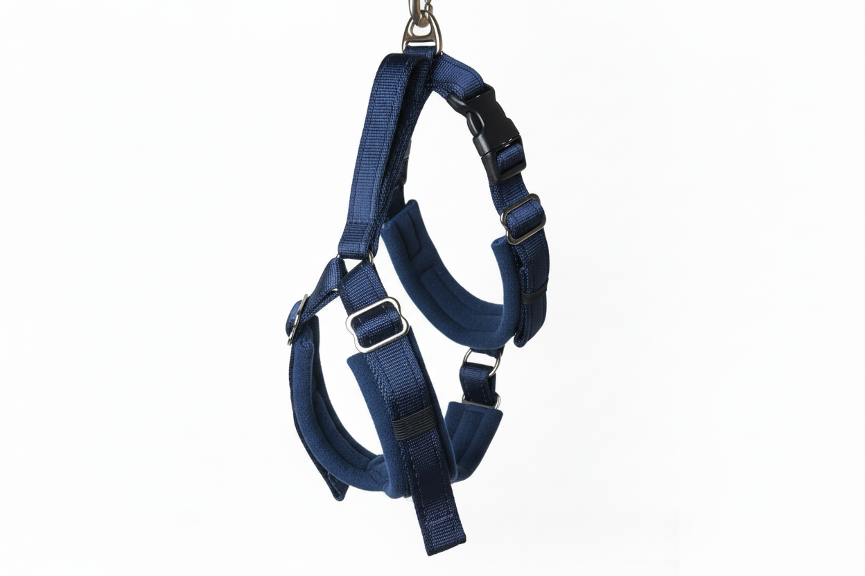 All navy blue harness