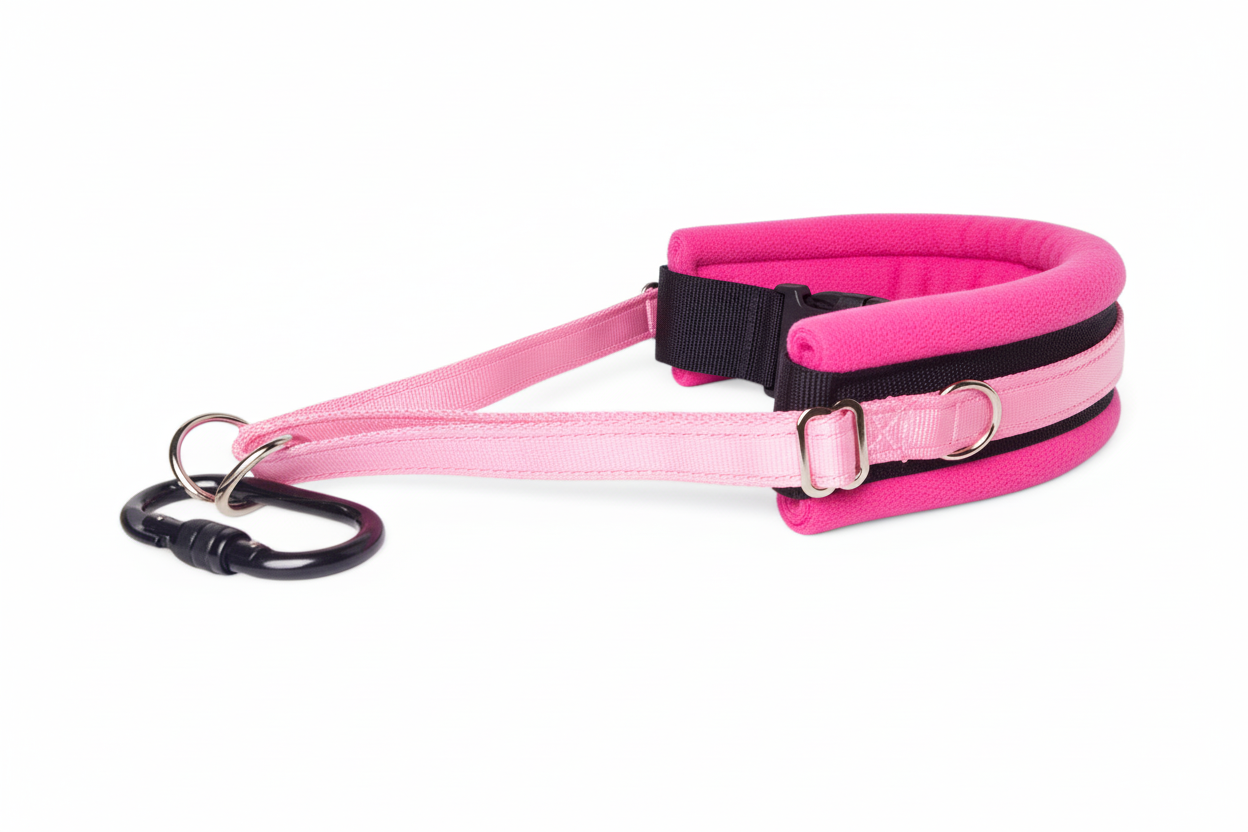 Baby pink and hot pink collar