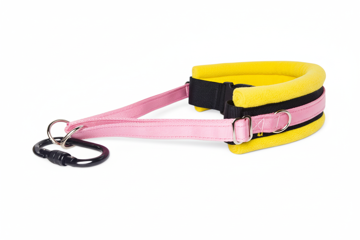Baby pink and sunshine yellow collar