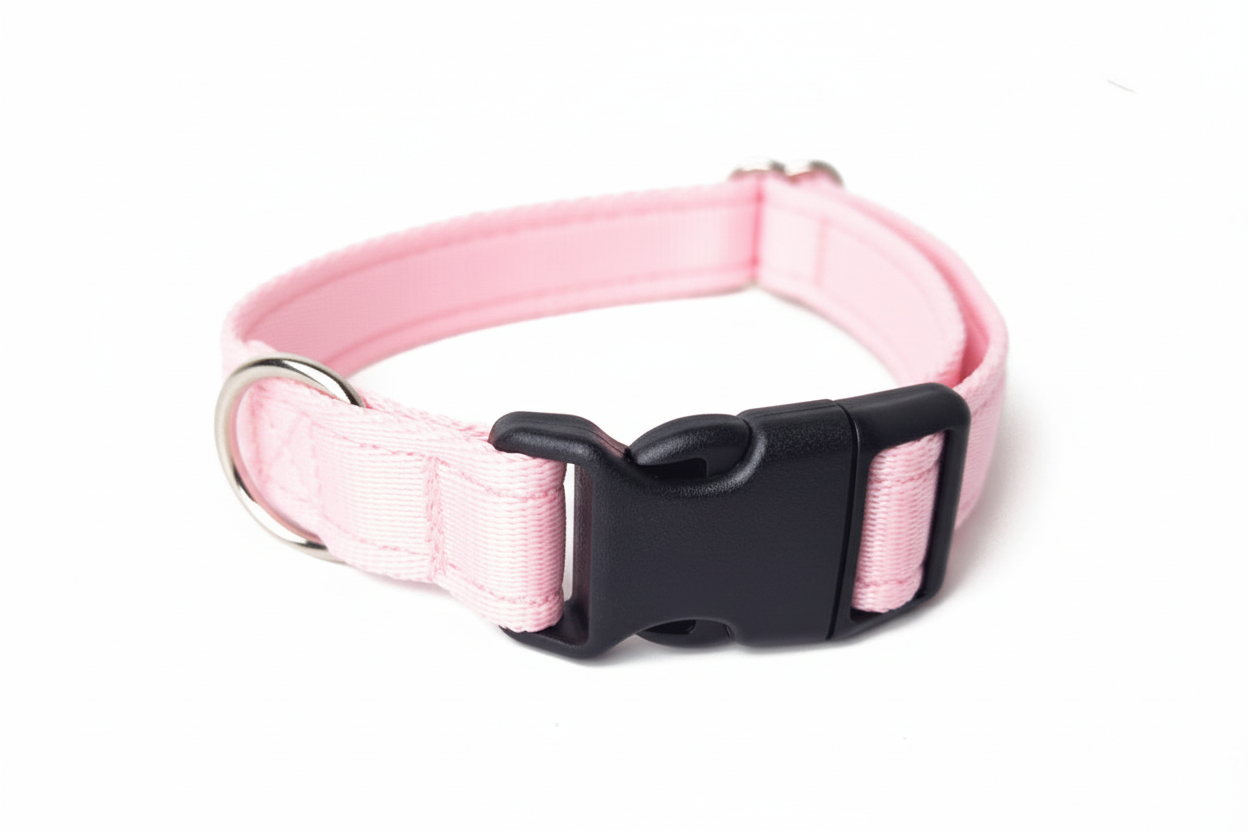 Baby pink clip collar