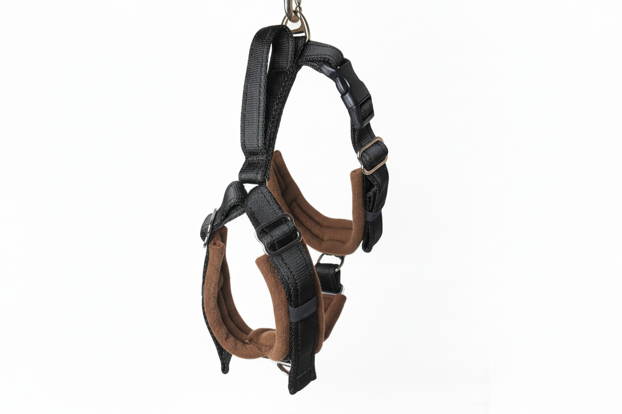 Black and brown harness
