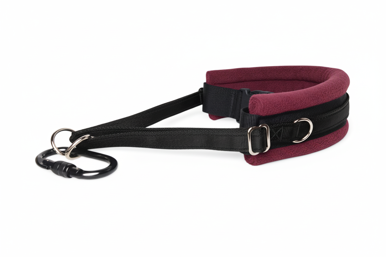 Black and burgundy collar
