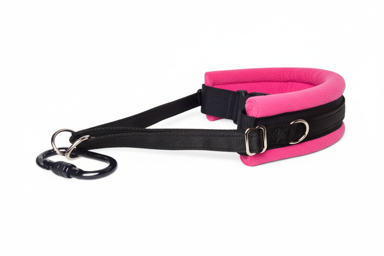 Black and hot pink collar