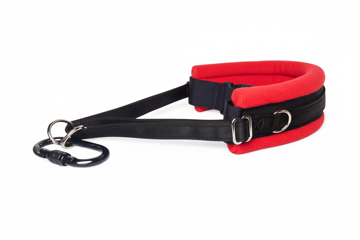 Black and red collar