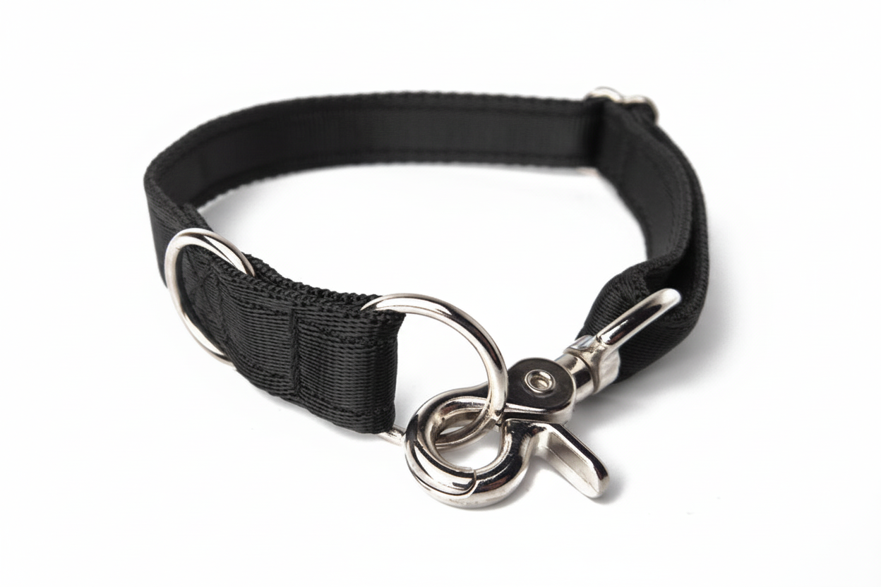 Black trigger clip collar