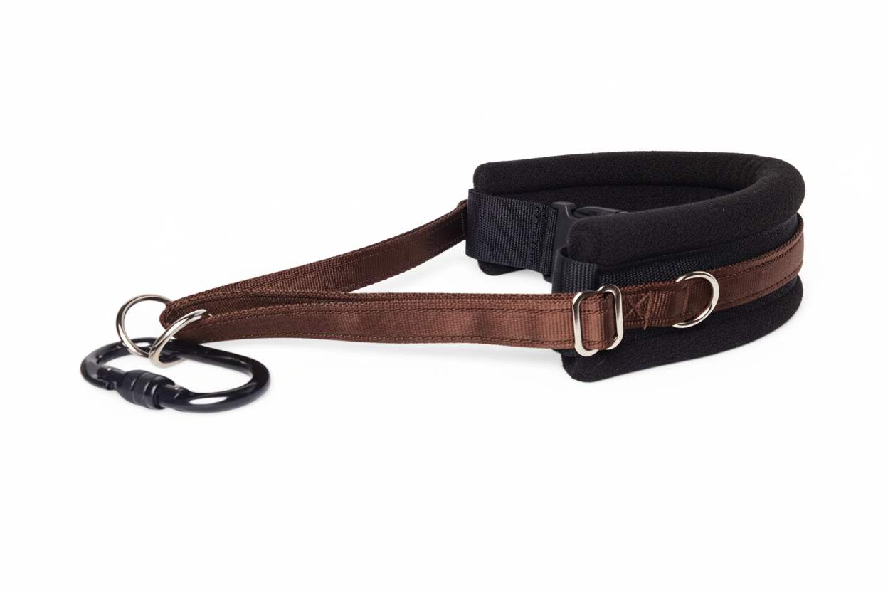 Brown and black collar