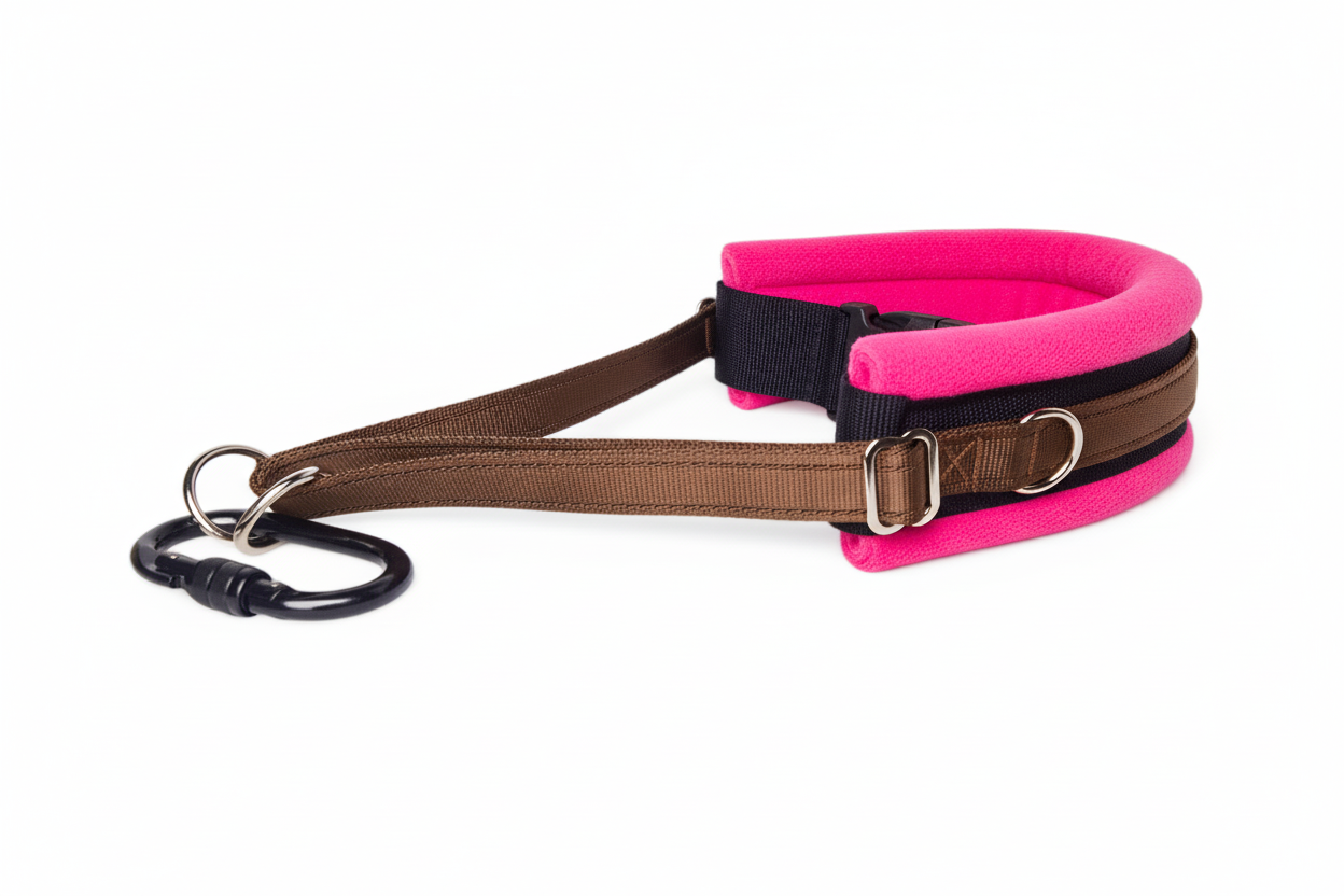 Brown and hot pink collar