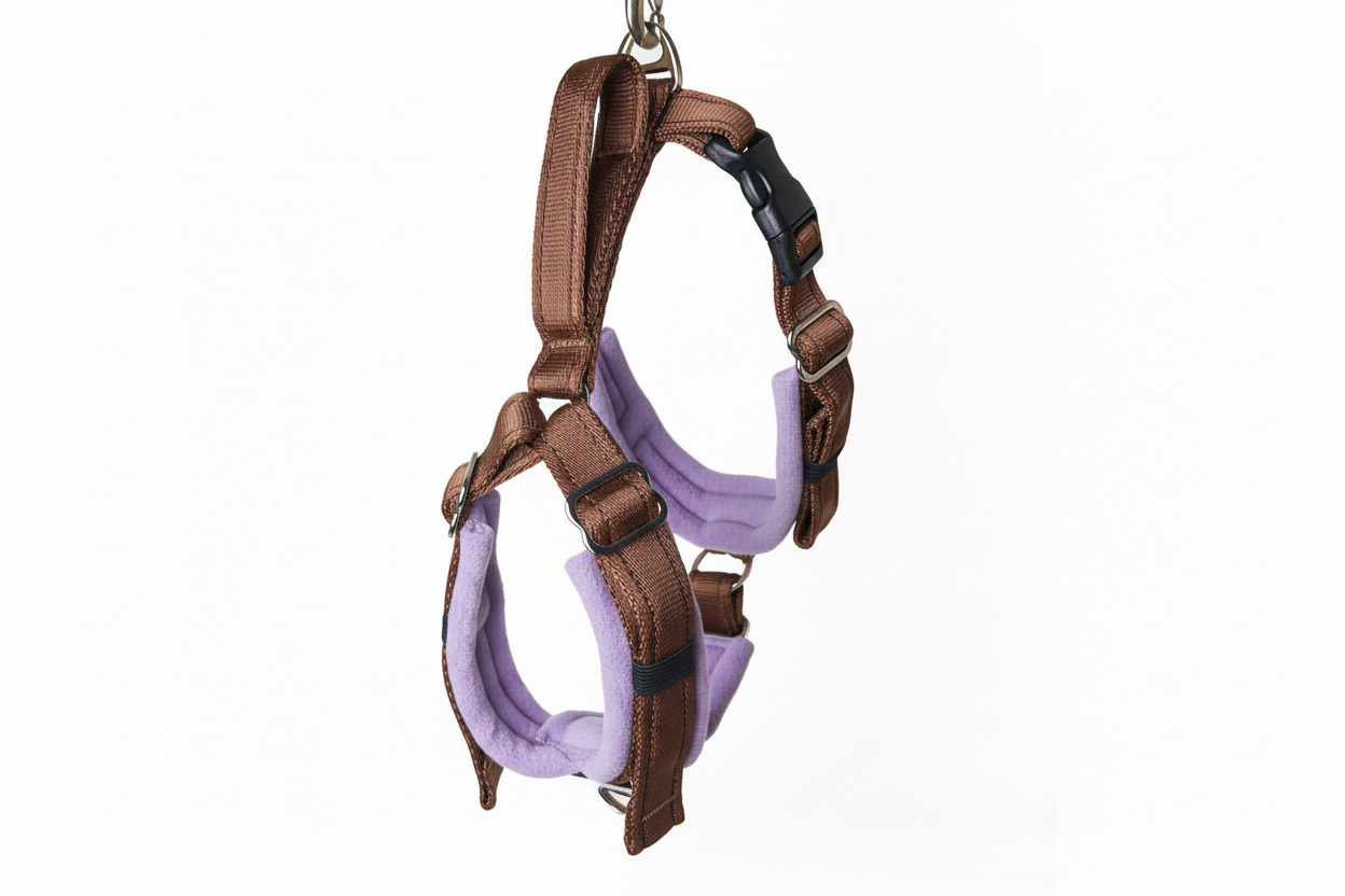 Brown and lilac harness