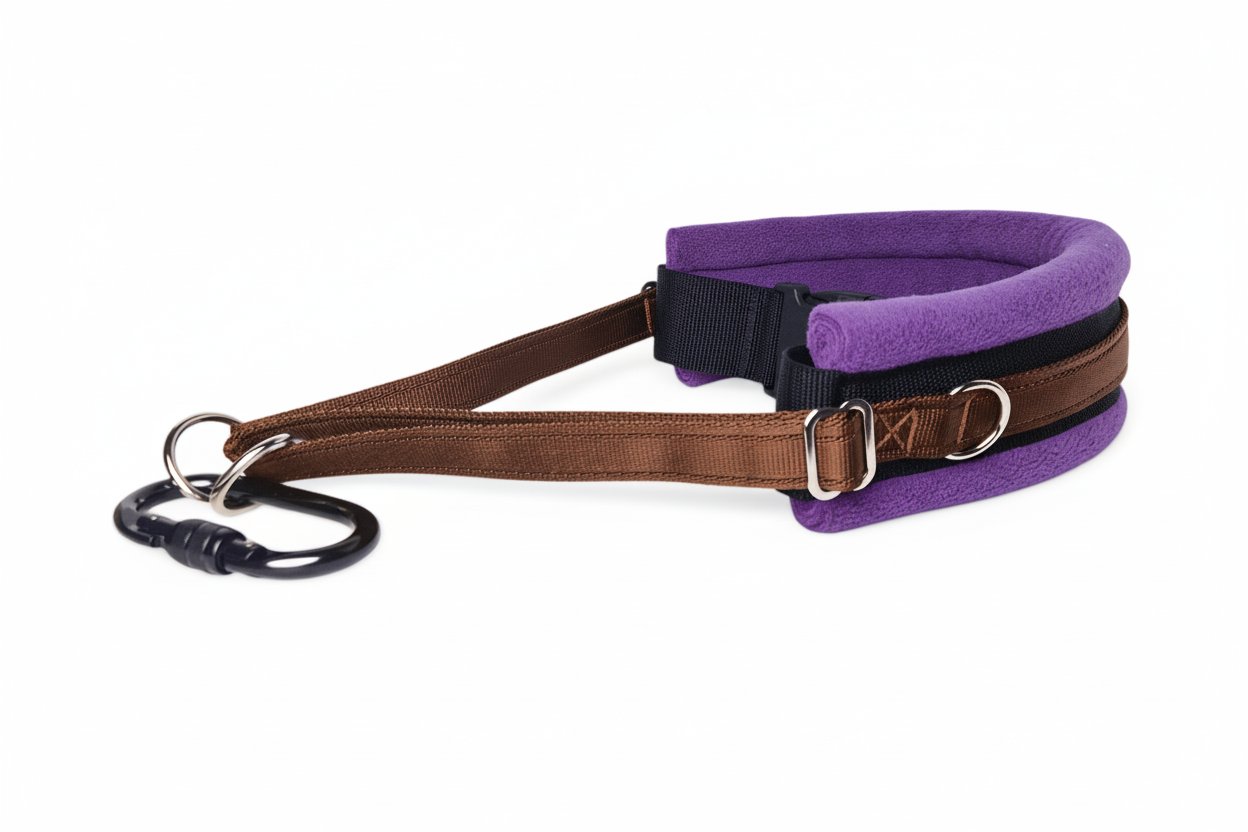 Brown and purple collar