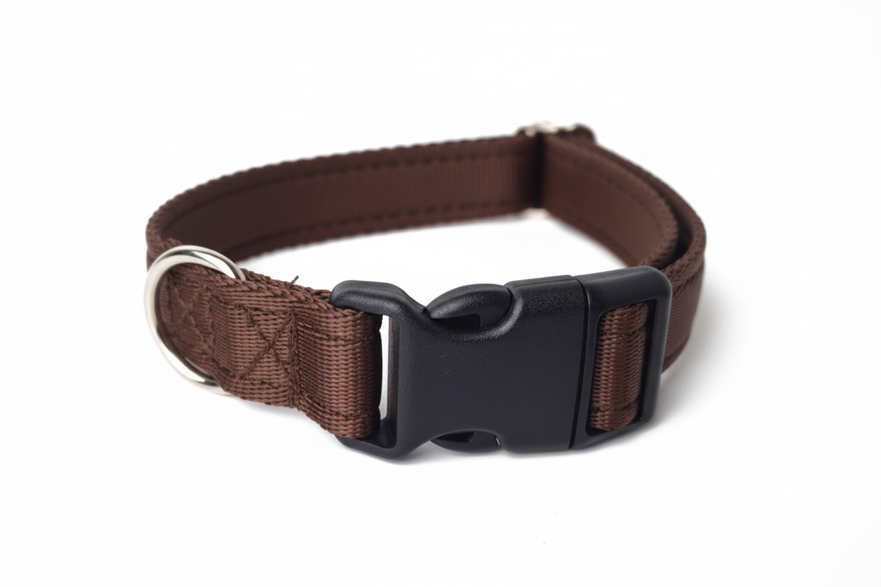 Brown clip collar