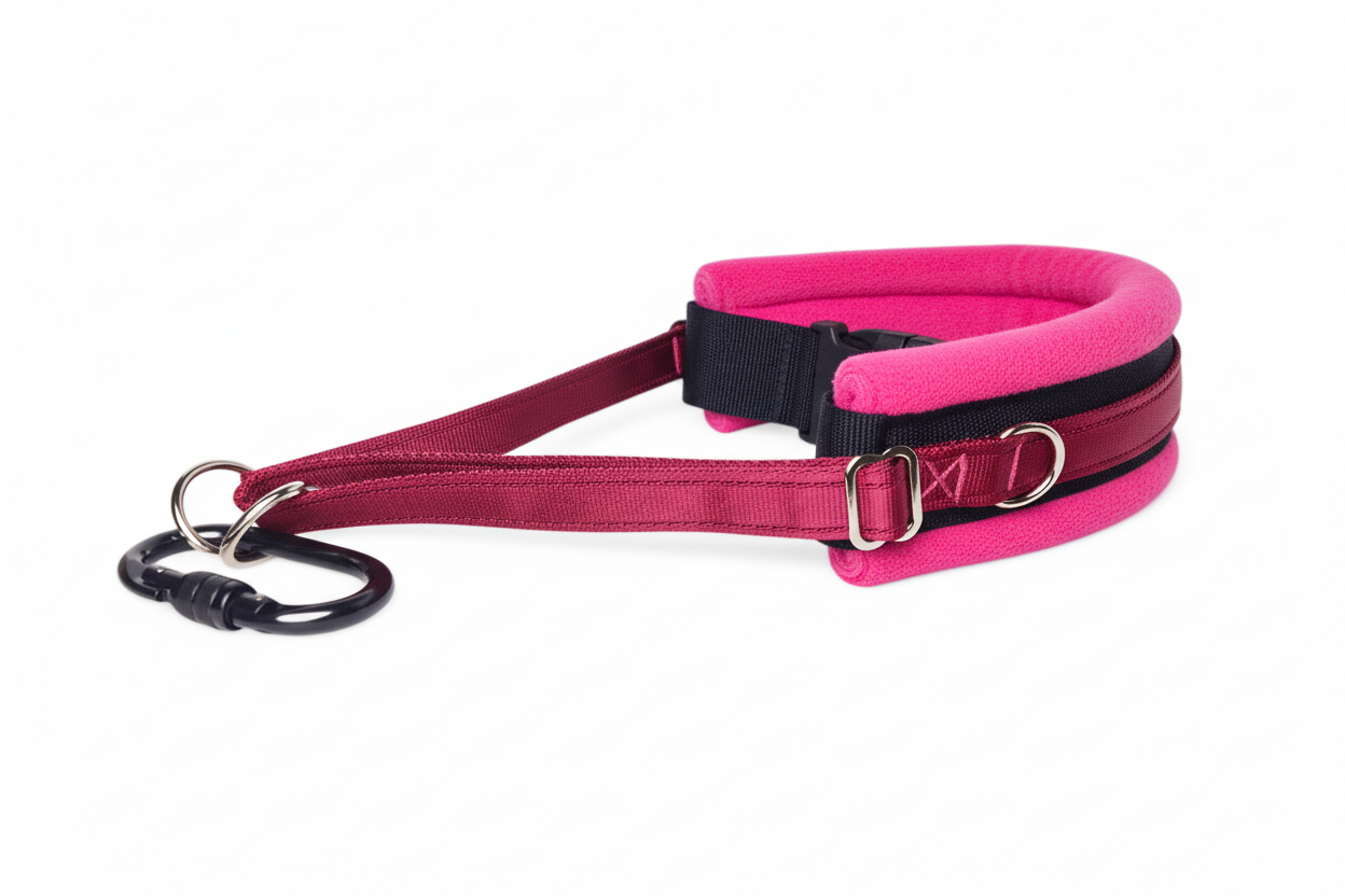 Burgundy and hot pink collar