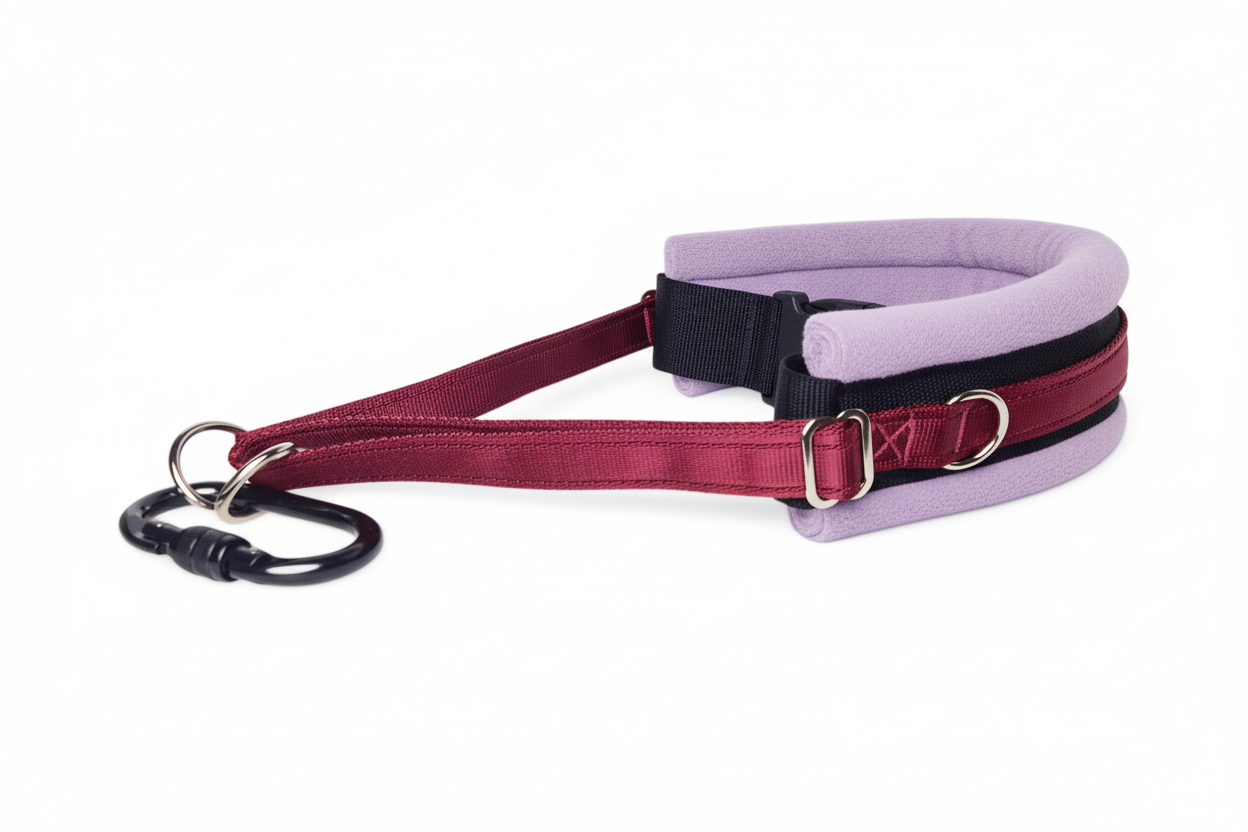 Burgundy and lilac collar
