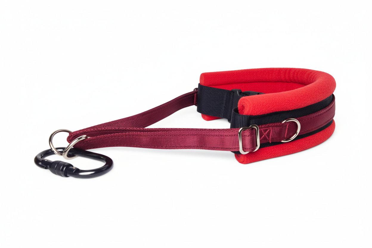 Burgundy and red collar