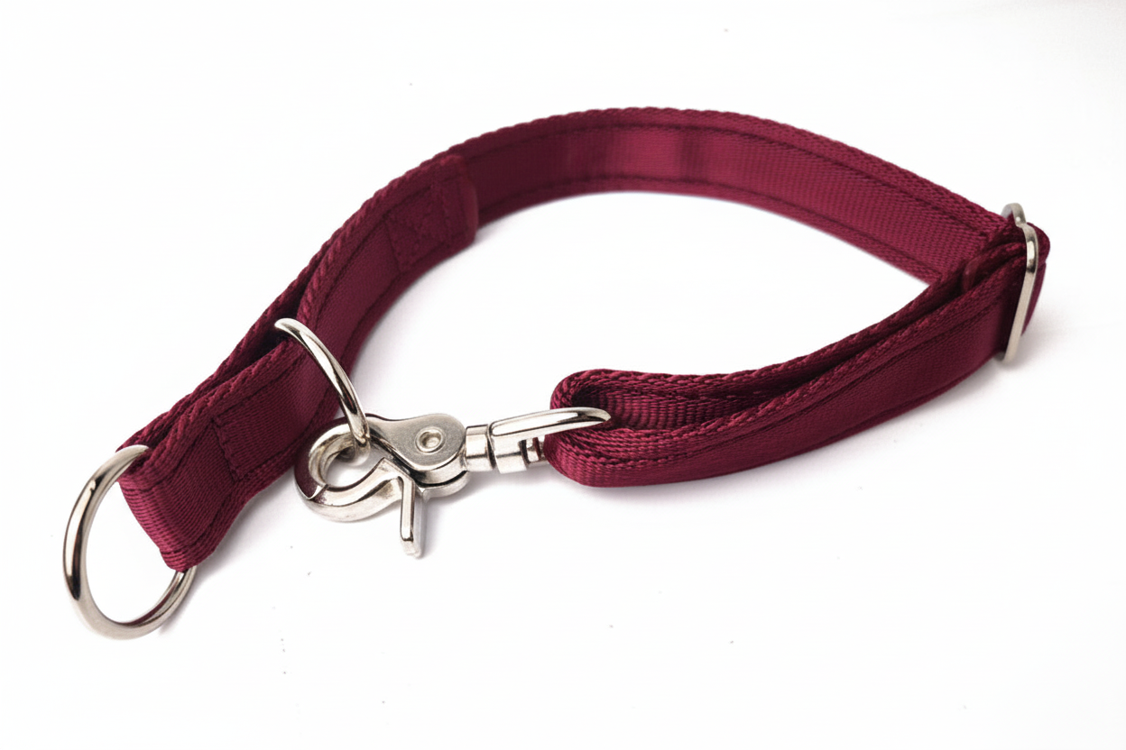 Burgundy lanyard