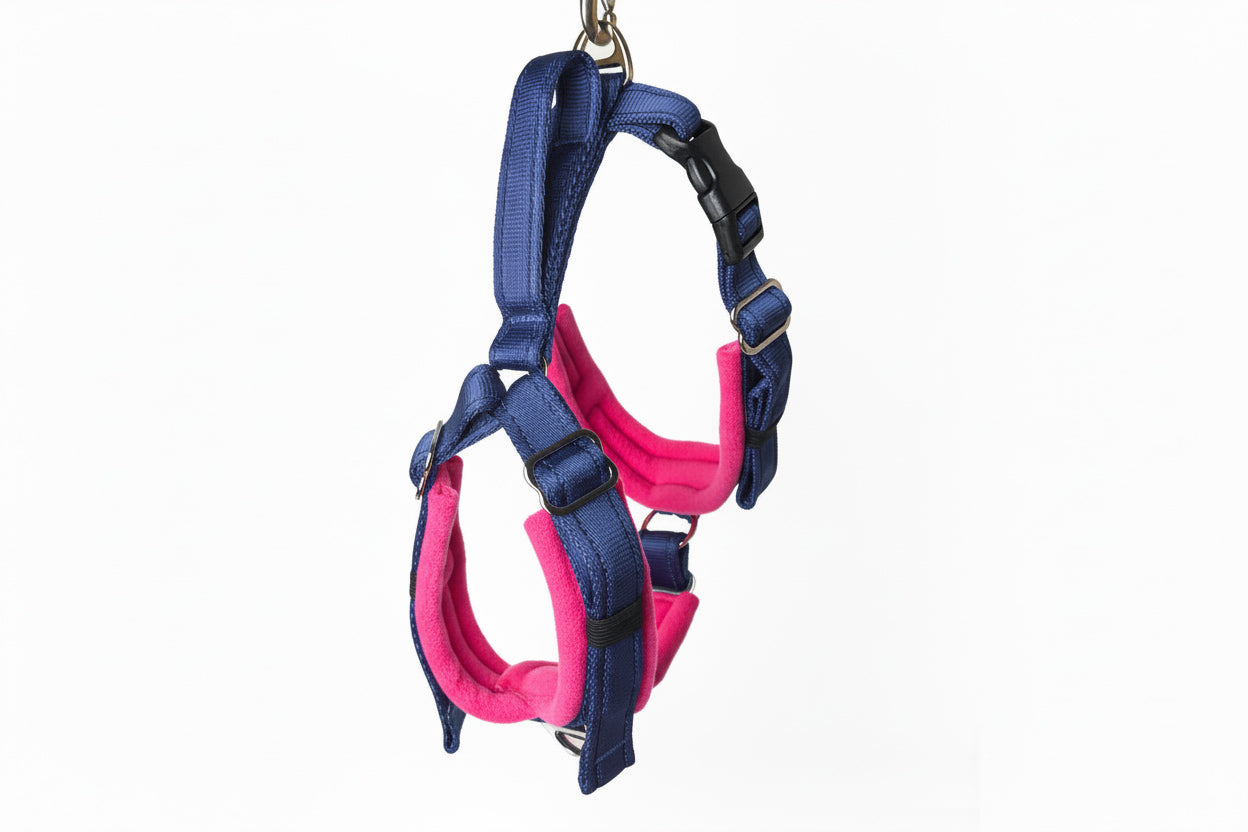 Navy Blue Adjustable Vari-Fit Harness - Fleece Lined