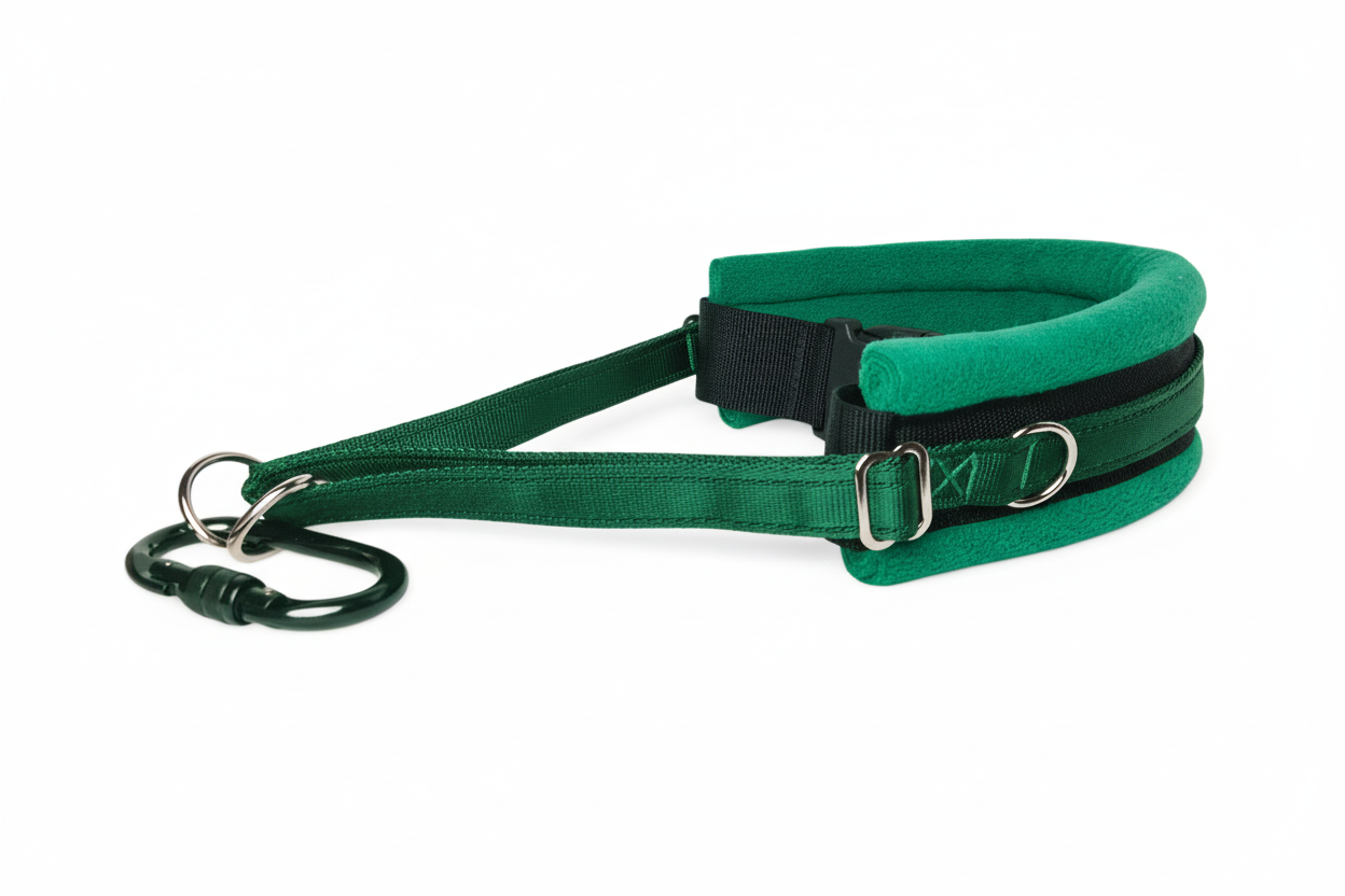 Dark forest green and emerald green collar