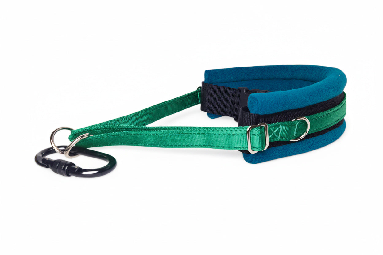 Hands Free Dog Walking Belt - Emerald Green Webbing