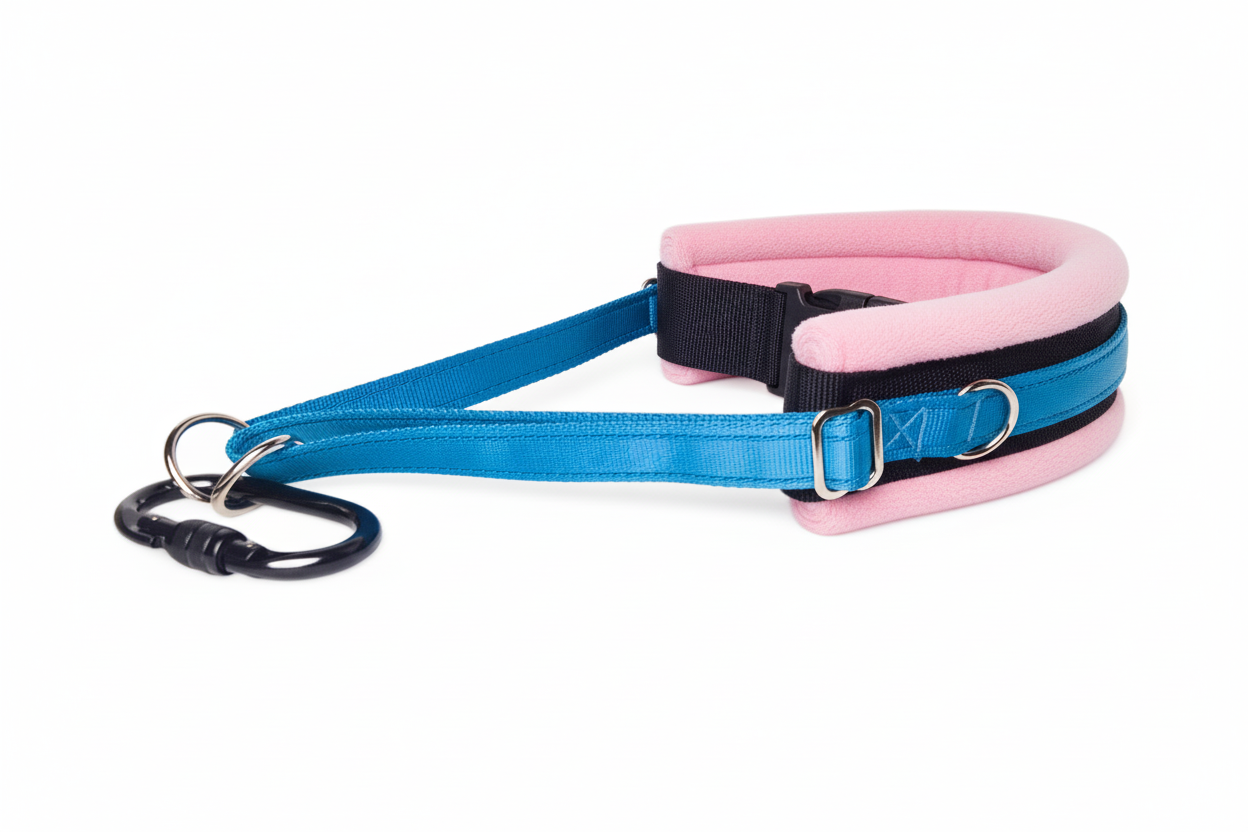 Electric blue and baby pink collar