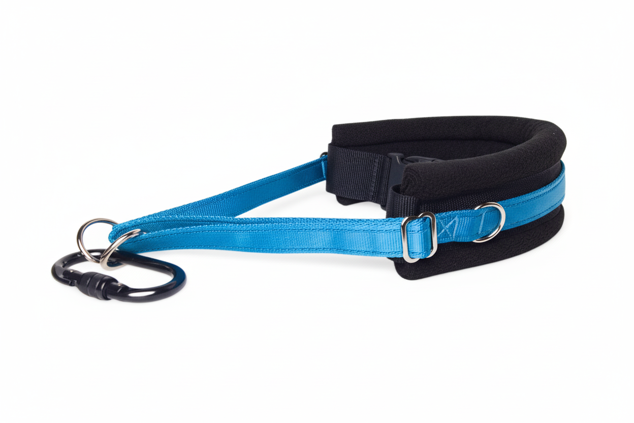 Electric blue and black collar