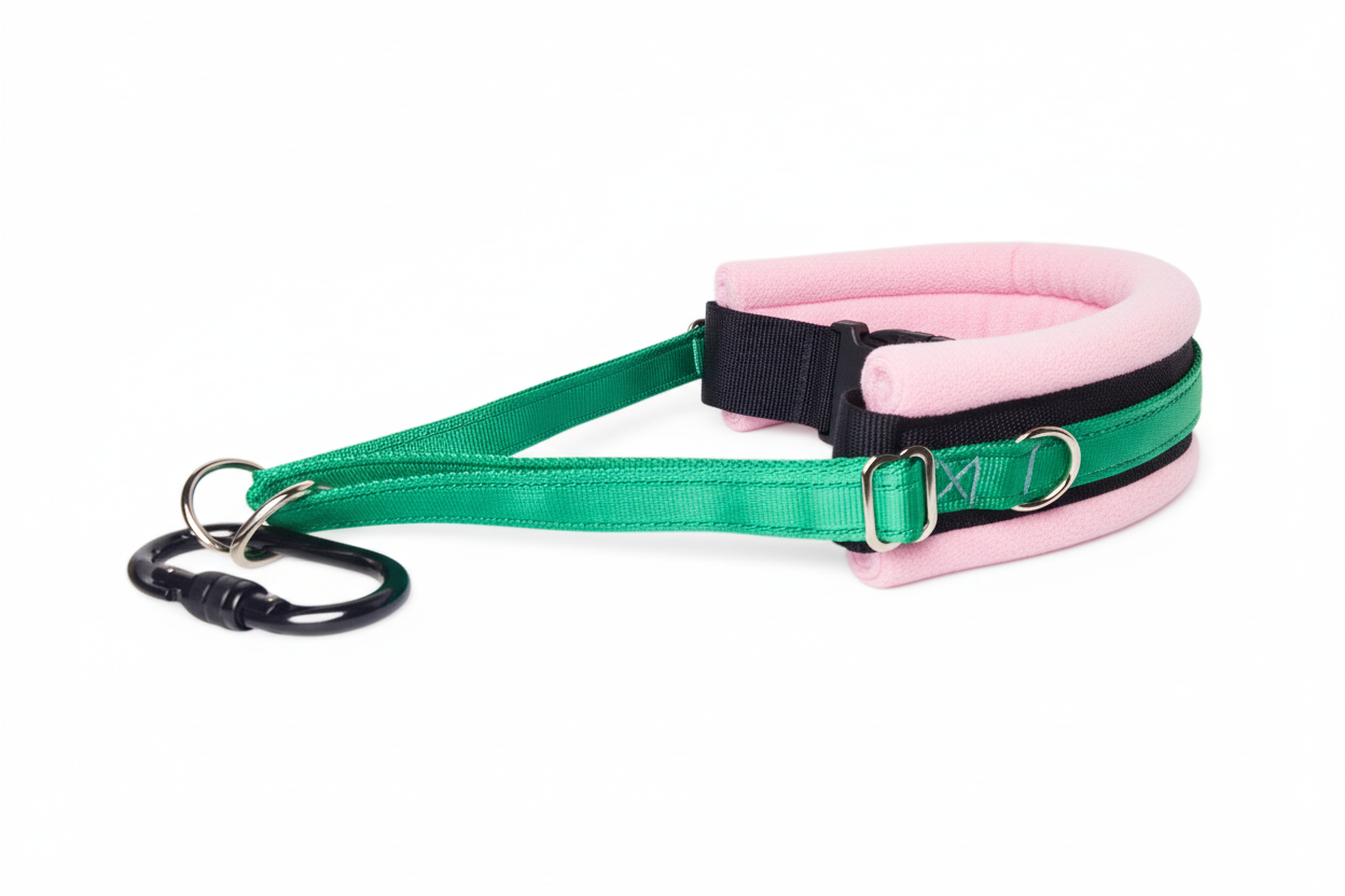 Emerald and baby pink collar