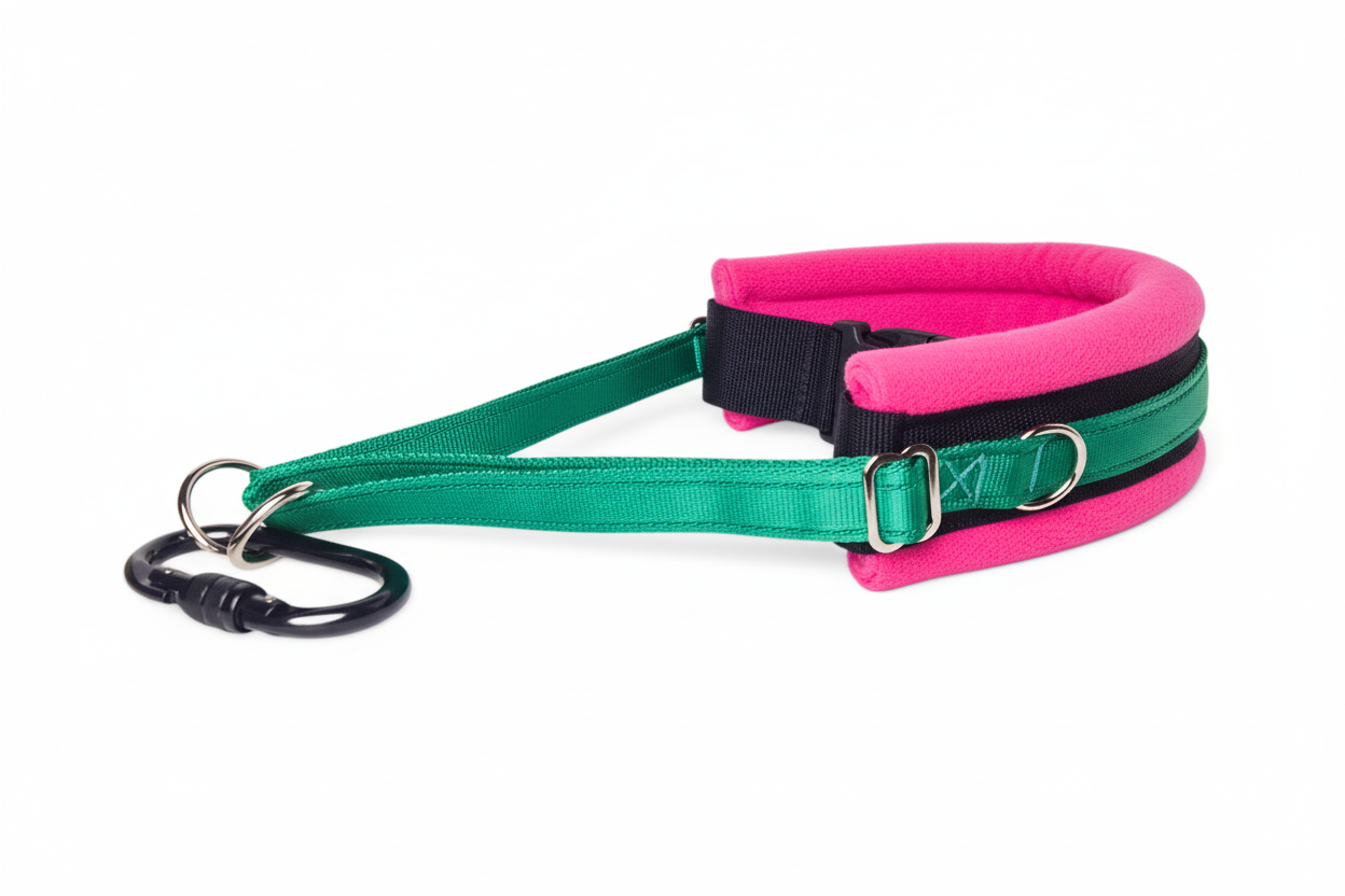 Emerald and hot pink collar